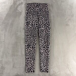 Beach Riot Animal Print Leggings Womens Size Small Black Pink Leopard‎